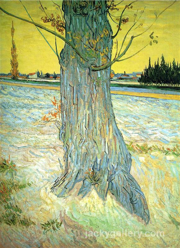 Trunk of an Old Yew Tree, Van Gogh painting